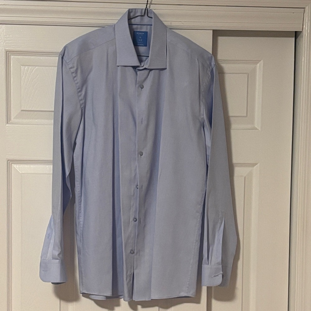 Light Blue Men's Shirt. Recently dry cleaned, worn two times. Perfect condition.